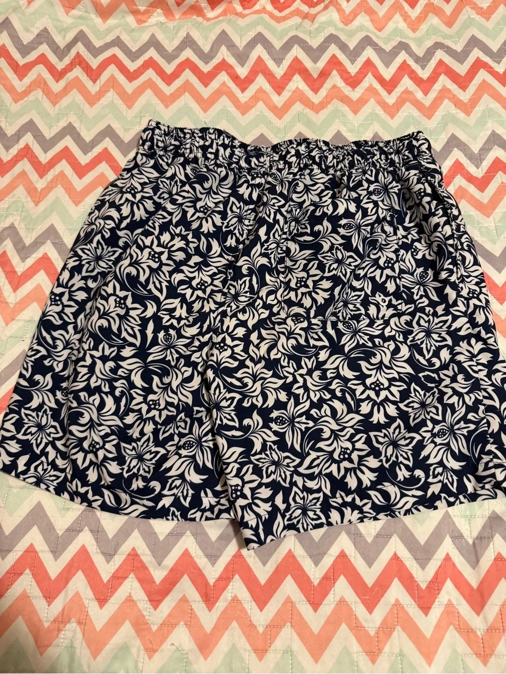Mens Speedo Navy and White Floral Swim Shorts